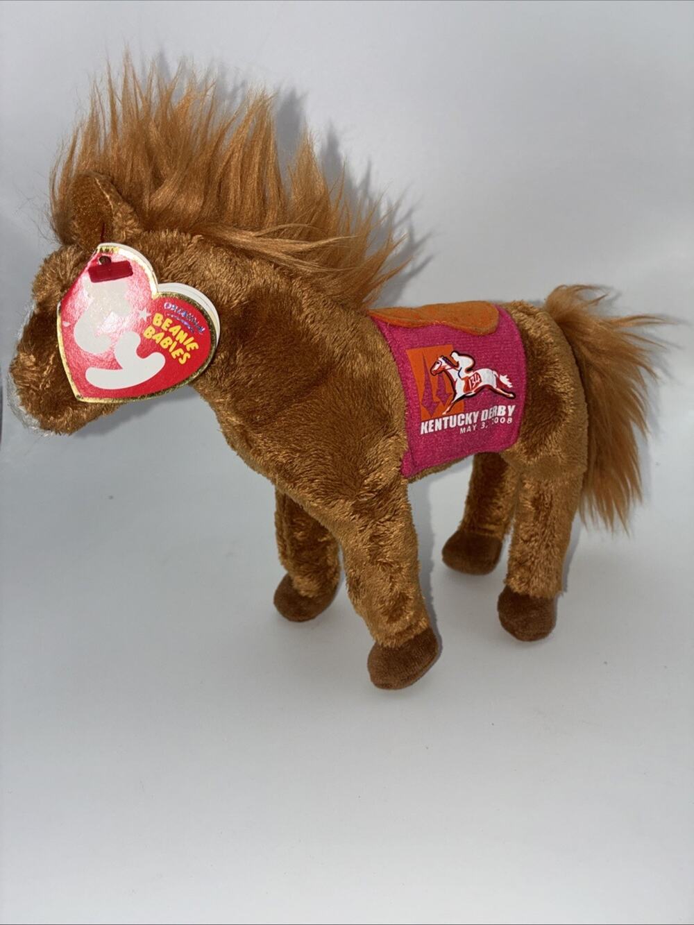 Ty Beanie Baby DERBY 134 PINK the Kentucky Derby Horse - With Tags May 3, 2008